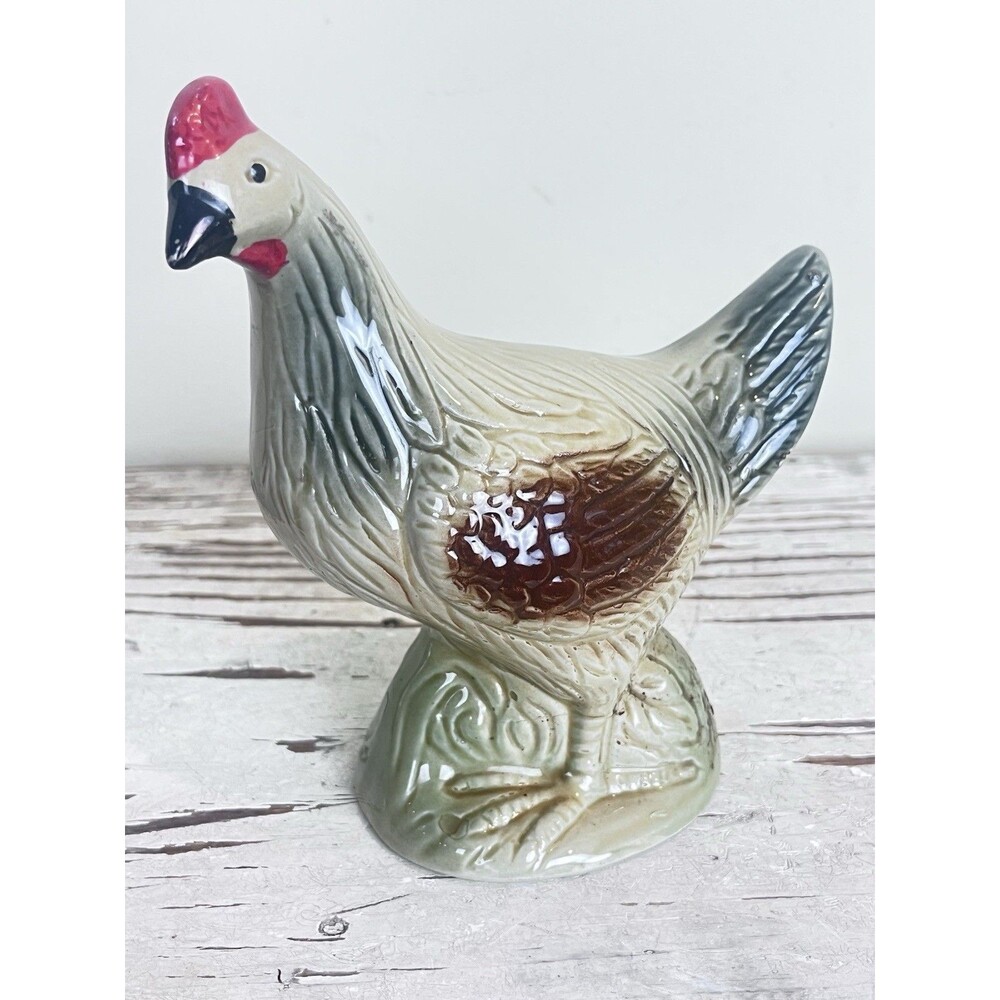 Vintage 1990’s Luster Ware Ceramic Country Farmhouse Decor Chicken / Brazil